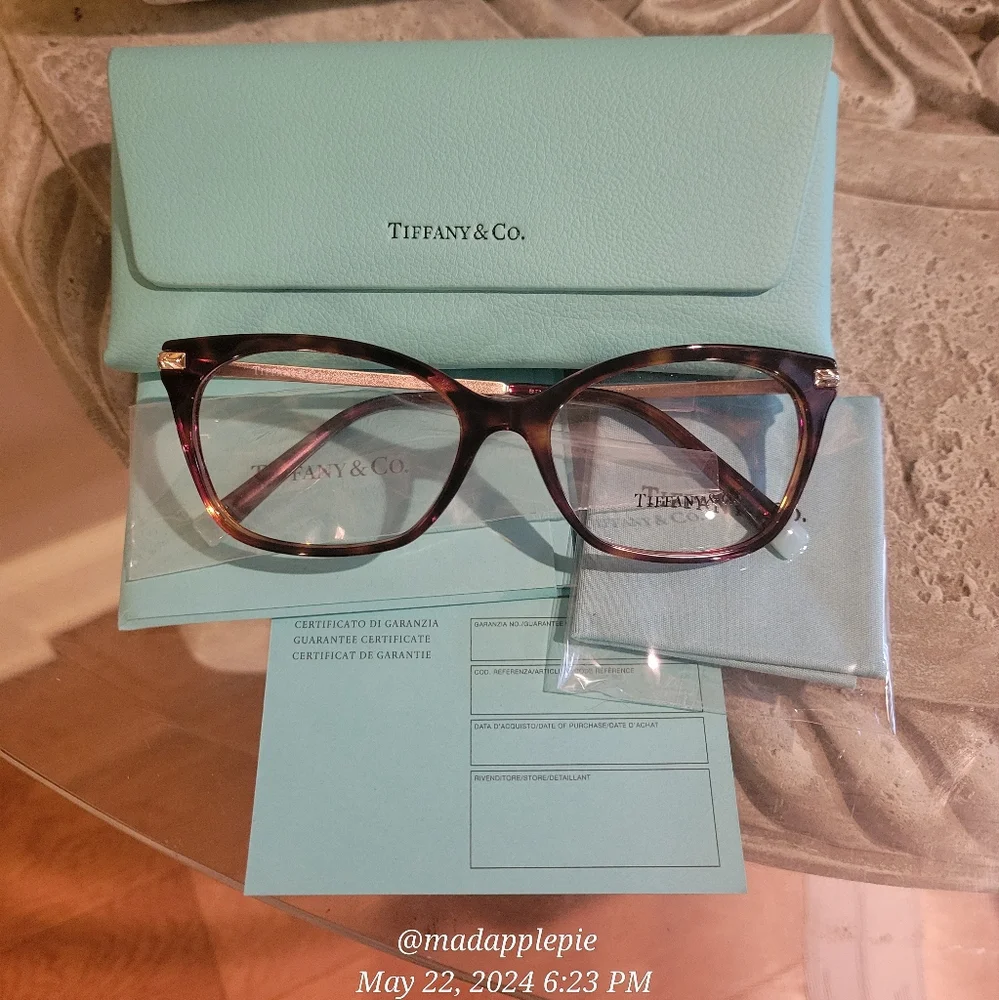 Tiffany & Co. TF2194 Havanah Eye Glass Frames Square Metal Luxury Designer #96